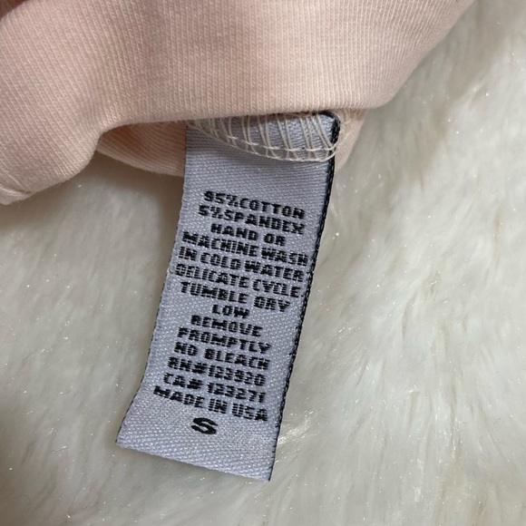 ❗️LAST 1❗️ NWT LA Made Cotton Bandeau Bralette in Light Pink Size S - Picture 3 of 3